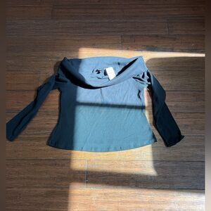 Black off the shoulder top